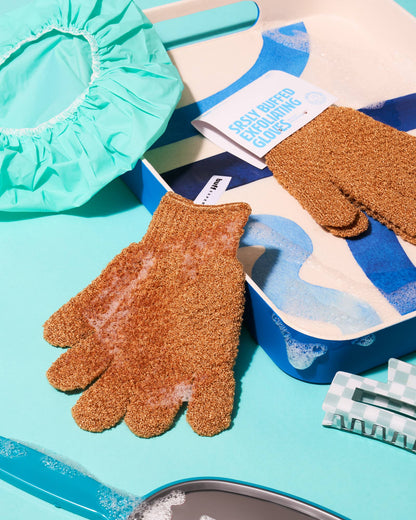 SRSLY Buffed Exfoliating Gloves - Treats Dry Skin